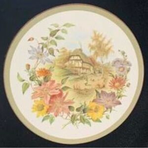 Set of 3 vintage made in England cottage coasters​​​​